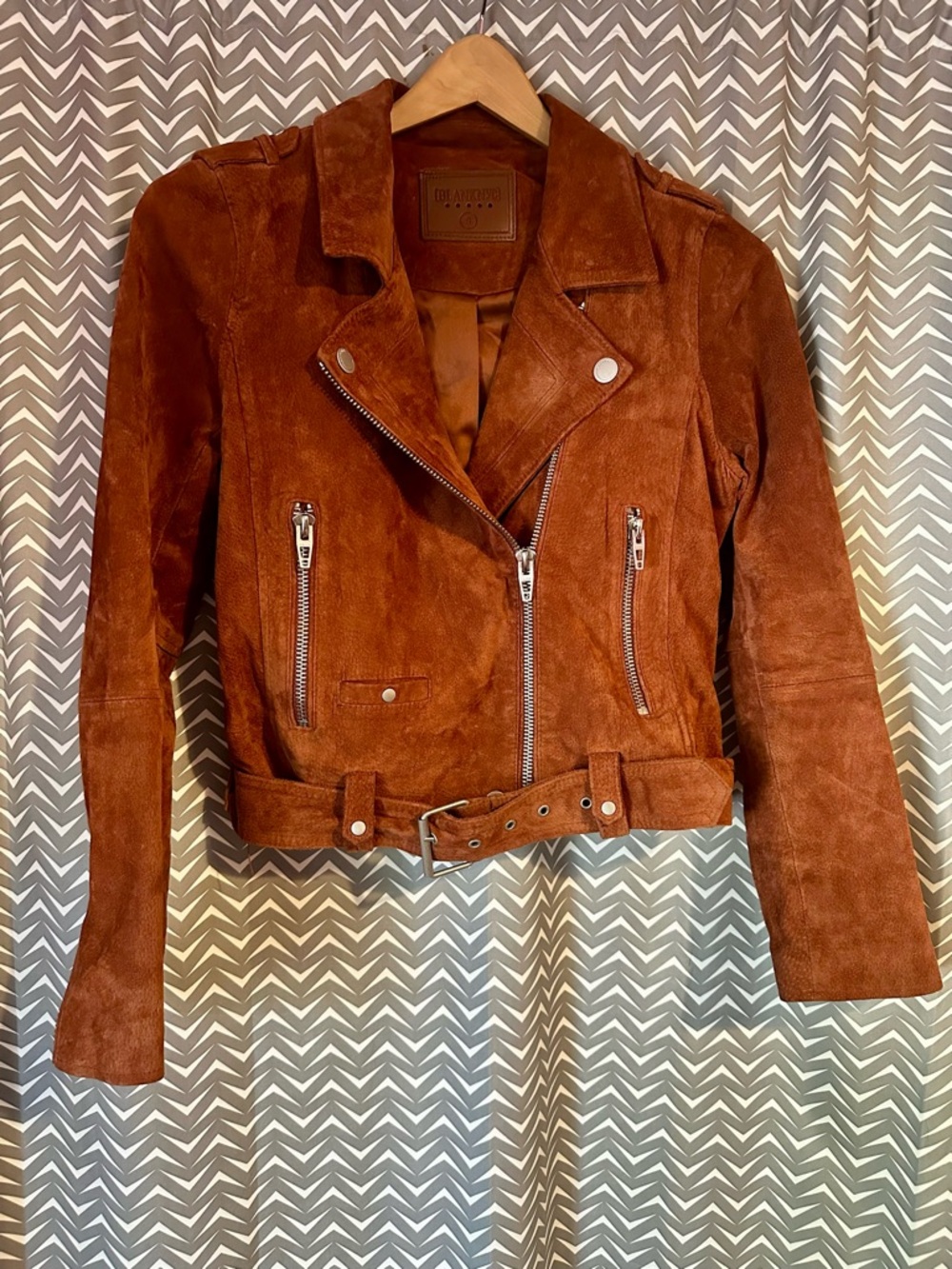 BLANKNYC | Suede Moto Jacket, Size S - Picture 4 of 10